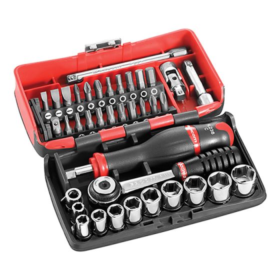 R2NANO Socket Set of 38 Metric 1/4in Drive by Facom - R2NANO