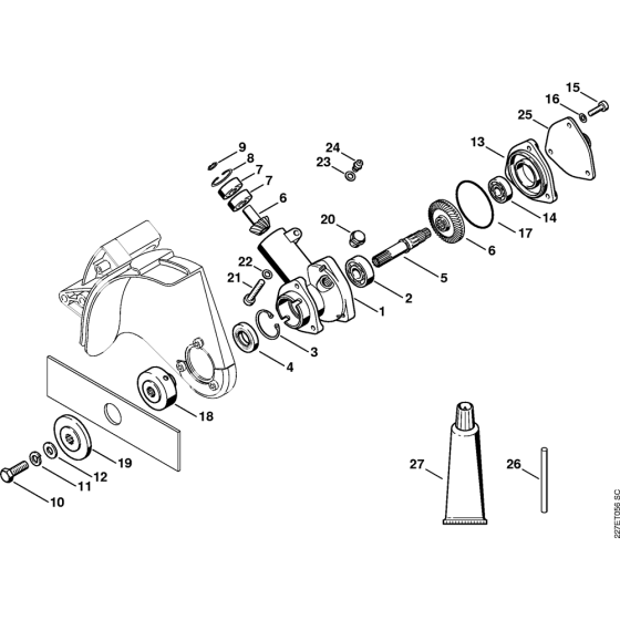 FCS-KM Gear head (32.2014) for Stihl KombiTool