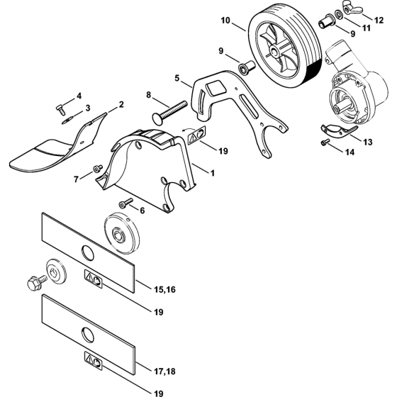 FCS-KM Deflector for Stihl KombiTool