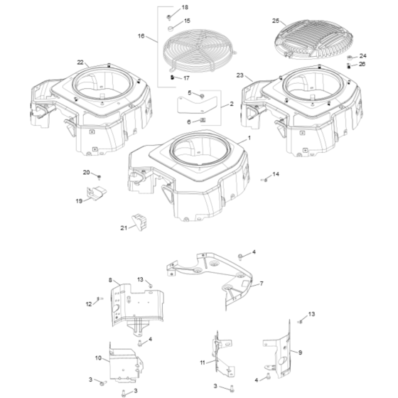 Blower Housing for Kohler FCV740 Engines