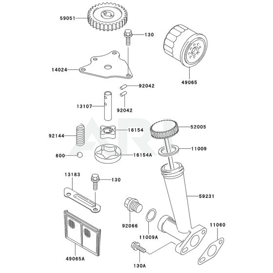 Lubrication Equipment for Kawasaki FD440V Engine