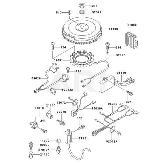 Electric Equipment for Kawasaki FD440V Engine