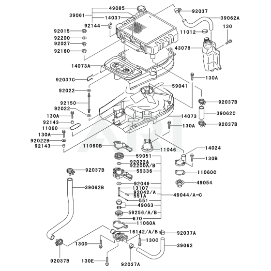 Cooling Equipment for Kawasaki FD501V Engine