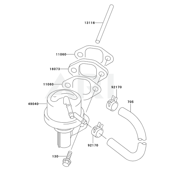 Fuel Tank / Fuel Valve for Kawasaki FD590V Engine