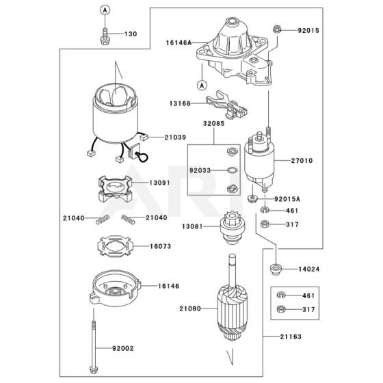 Starter for Kawasaki FD611V Engine