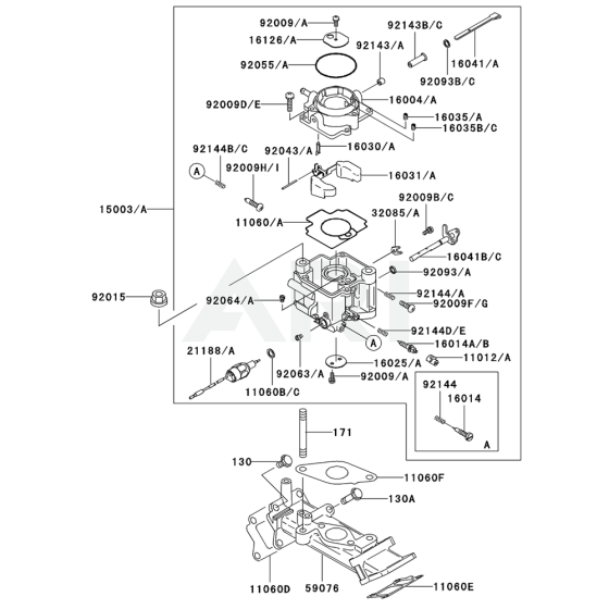 Carburetor for Kawasaki FD620D Engine