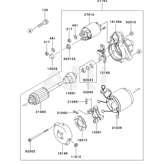 Starter for Kawasaki FD671D Engine