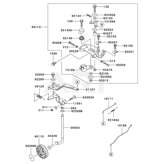 Control Equipment for Kawasaki FD671D Engine