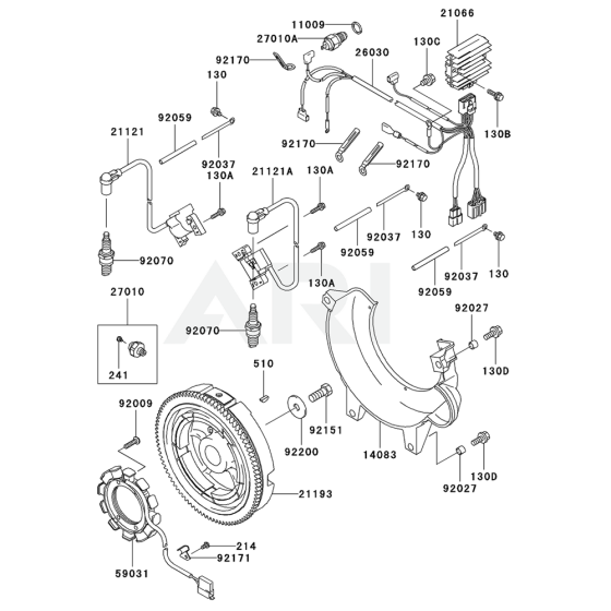 Electric Equipment for Kawasaki FD711D Engine