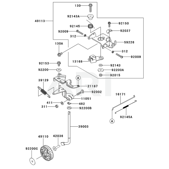 Control Equipment for Kawasaki FD851D Engine