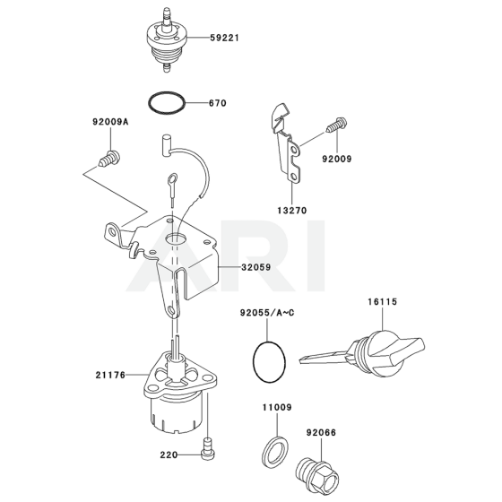 Lubrication Equipment for Kawasaki FE120D Engines