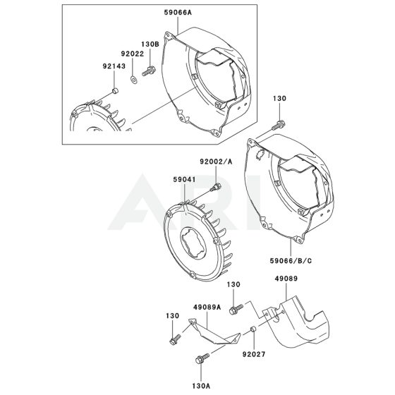 Cooling Equipment for Kawasaki FE120G Engines