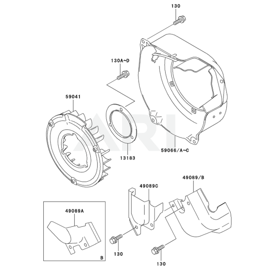 Cooling Equipment for Kawasaki FE170D Engines