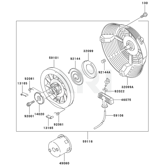 Starter for Kawasaki FE250D Engines