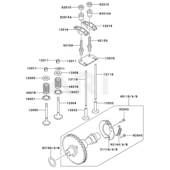 Valve / Camshaft for Kawasaki FE250D Engines