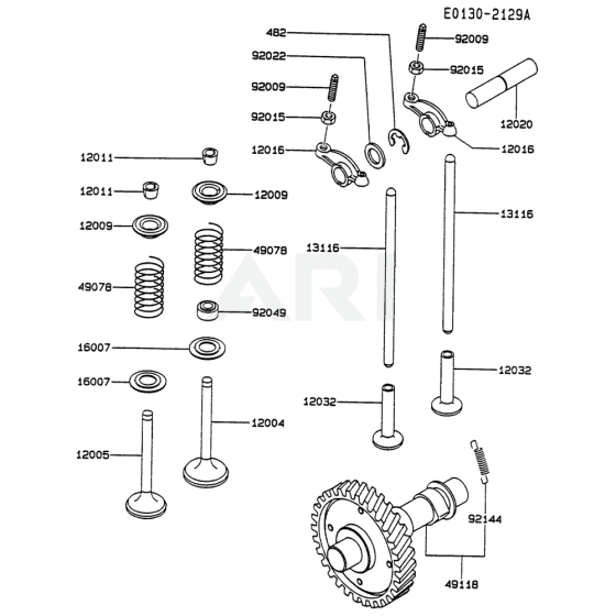 Valve / Camshaft for Kawasaki FE290D Engines