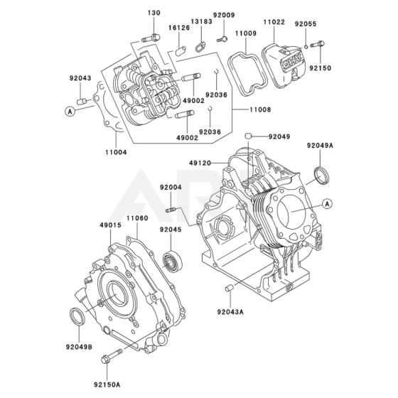 Cylinder / Crankcase for Kawasaki FE290R Engines