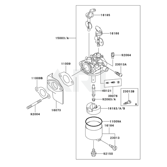 Carburettor for Kawasaki FE350D Engines