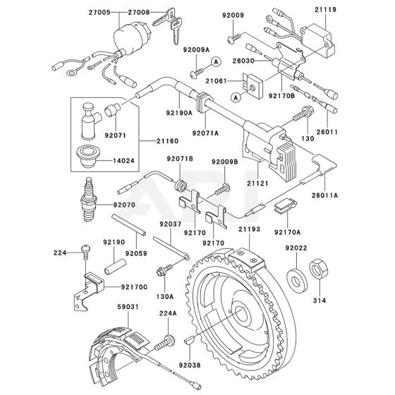 Electric Equipment for Kawasaki FE350D Engines