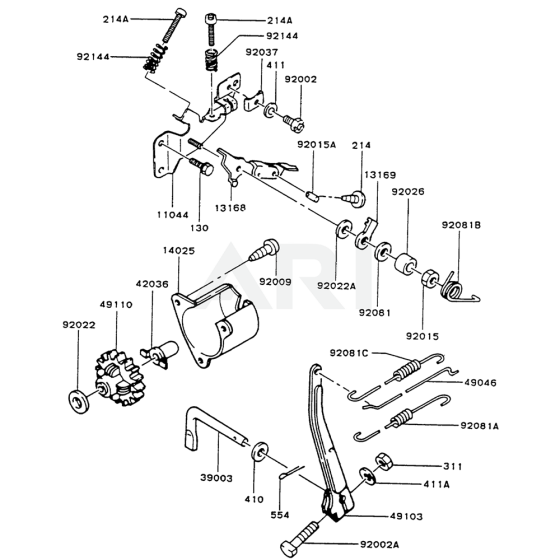 Control Equipment for Kawasaki FG150D Engine