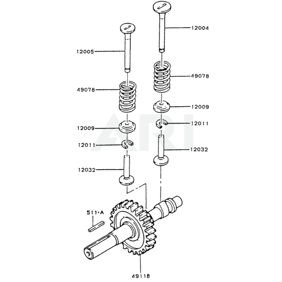 Valve / Camshaft for Kawasaki FG150G Engine