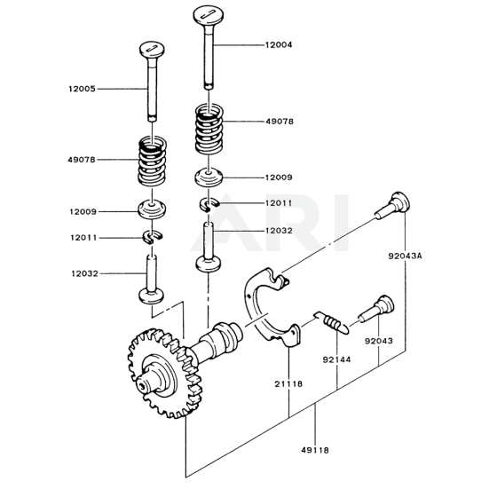 Valve / Camshaft for Kawasaki FG150R Engine