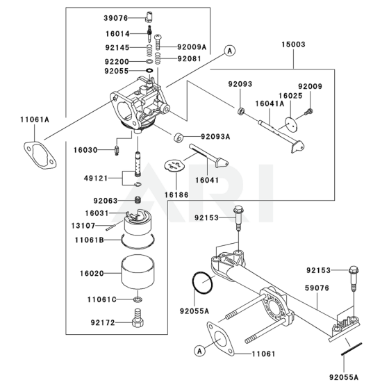 Carburettor for Kawasaki FH381V Engine