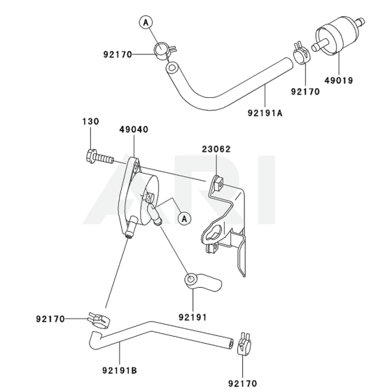 Fuel Tank / Fuel Valve for Kawasaki FH381V Engine