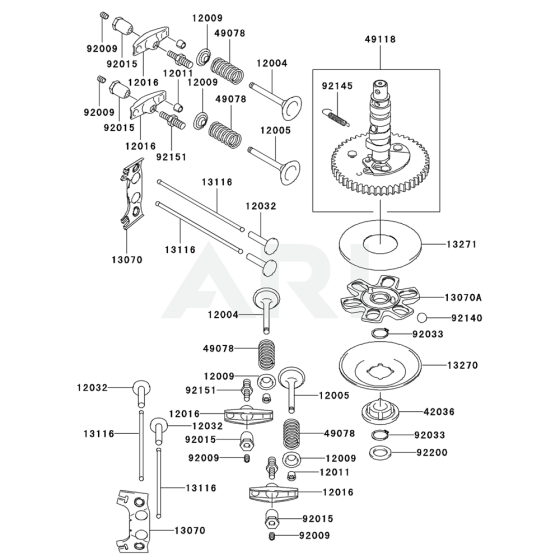 Valve / Camshaft for Kawasaki FH430V Engine