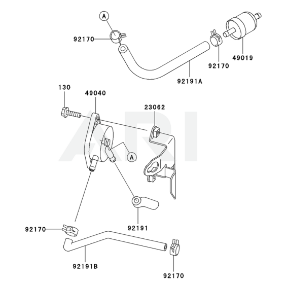 Fuel Tank / Fuel Valve for Kawasaki FH430V Engine