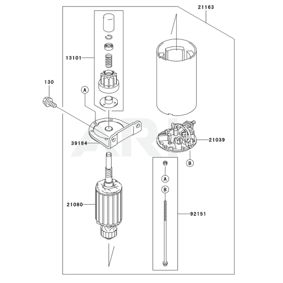 Starter for Kawasaki FH451V Engine