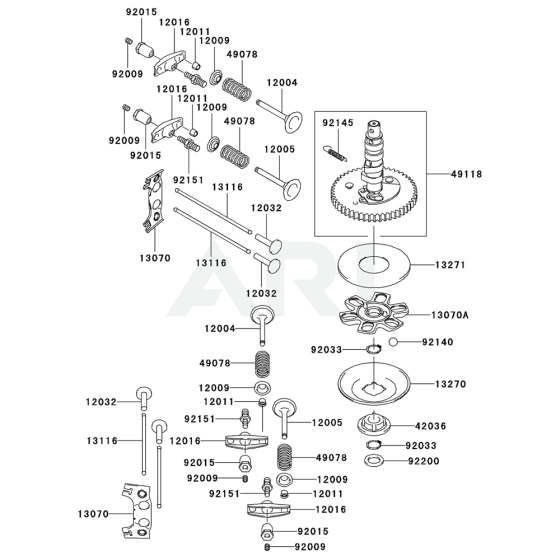 Valve / Camshaft for Kawasaki FH531V Engine