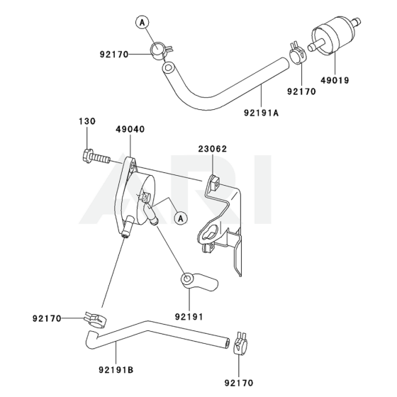 Fuel Tank / Fuel Valve for Kawasaki FH531V Engine