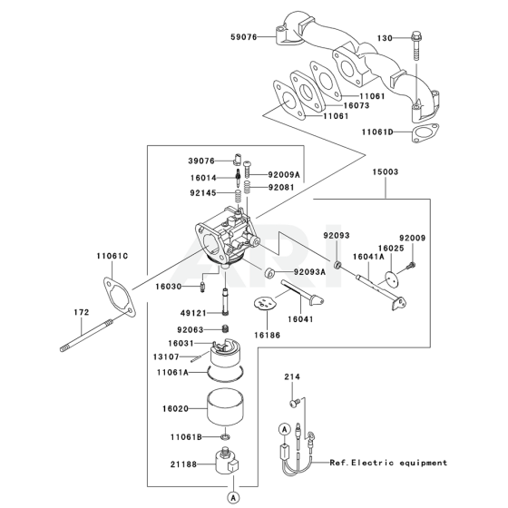 Carburetor for Kawasaki FH580V Engine