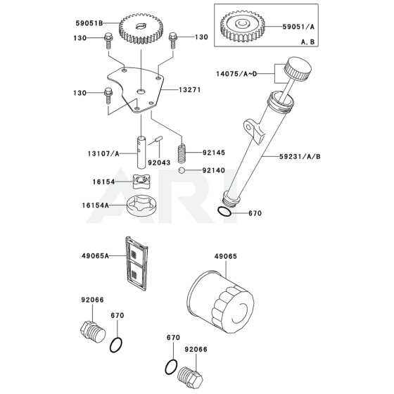 Piston / Crankshaft for Kawasaki FH601V Engine