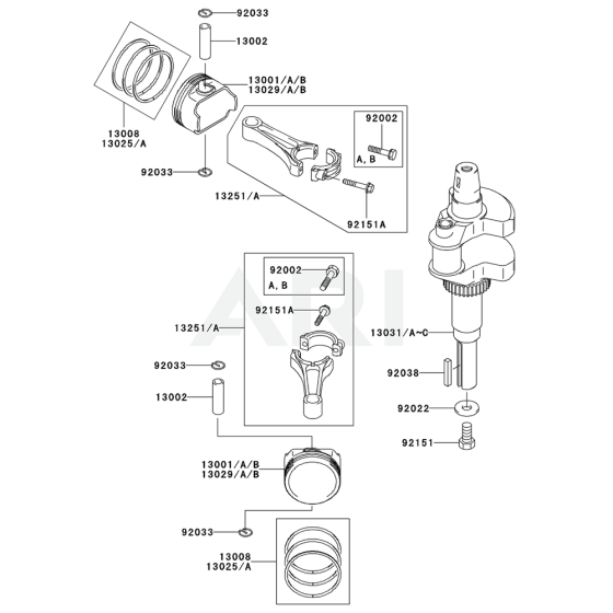 Starter for Kawasaki FH601V Engine