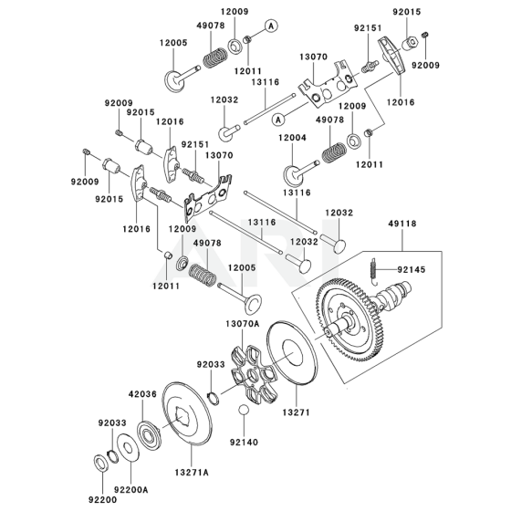 Valve / Camshaft for Kawasaki FH641D Engine