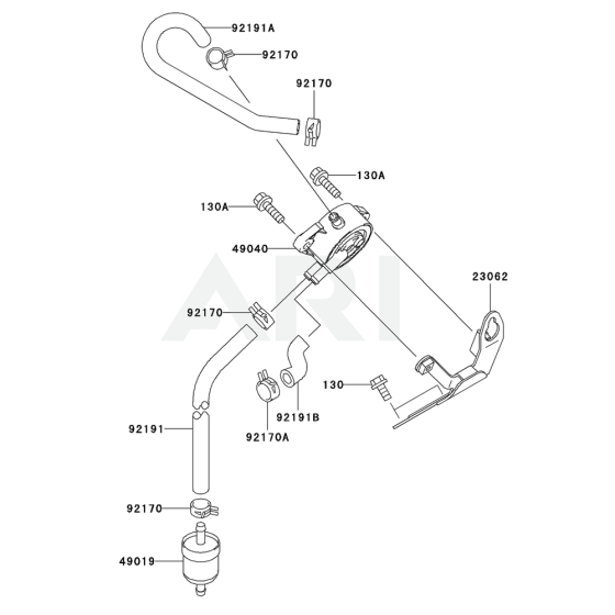 Fuel Tank / Fuel Valve for Kawasaki FH641D Engine