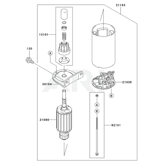 Starter for Kawasaki FH641V Engine