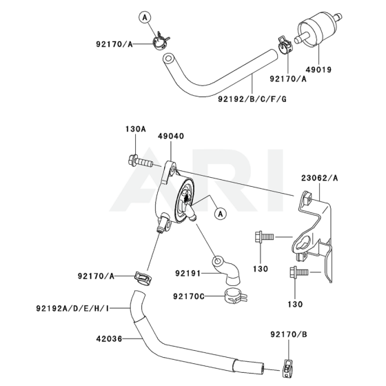 Fuel Tank / Fuel Valve for Kawasaki FH661V Engine