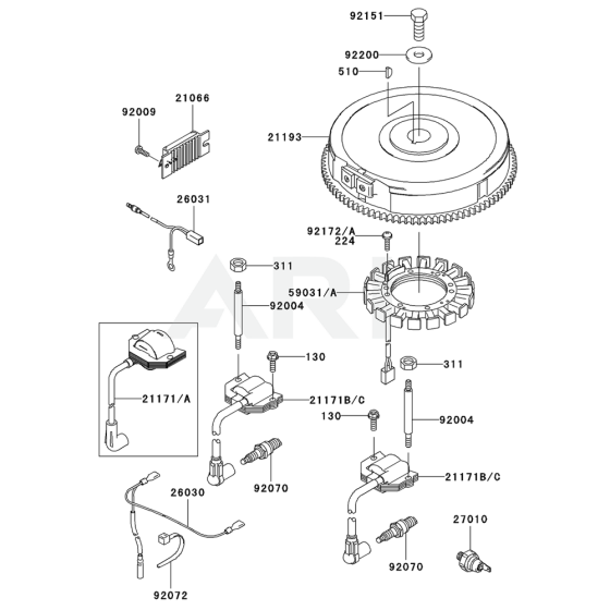 Electric Equipment for Kawasaki FH661V Engine