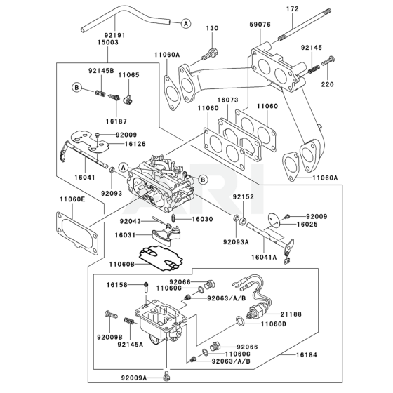 Carburettor for Kawasaki FH721D Engine