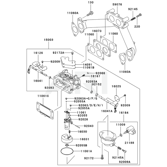 Carburettor for Kawasaki FH770D Engine