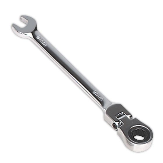 Flexi-Head Ratchet Combination Spanner 8mm Sealey Part No. FHRCW08