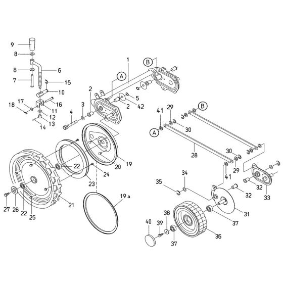 Wheel Assembly for OREC FL500BC (Dec 2005) Mower