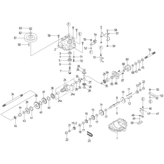 Transmission Assembly for OREC FL500BC (May 2016) Mower