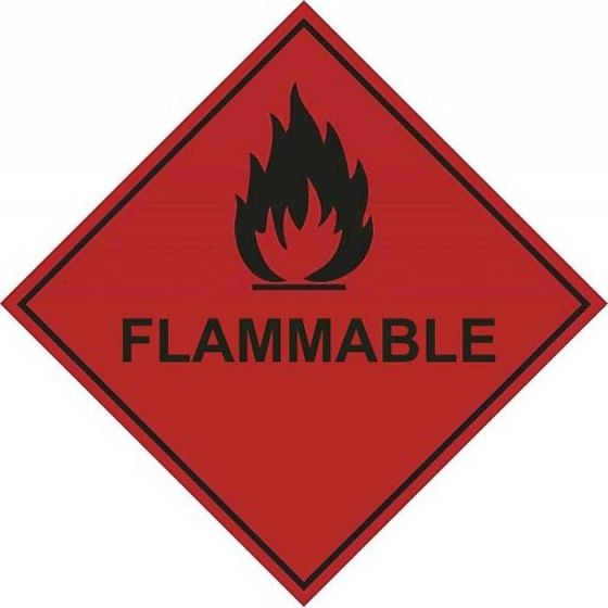 Flammable Hazard Warning Diamond Label