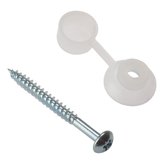 Corrugated Roofing Screw Round Head Pozi ZP 5mm x 50mm Bag 10 by Forgefix - 10CRSC