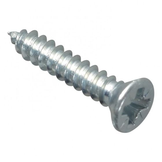 Self-Tapping Screw, Pozi, Countersunk, Zinc Plated, Forge Pack