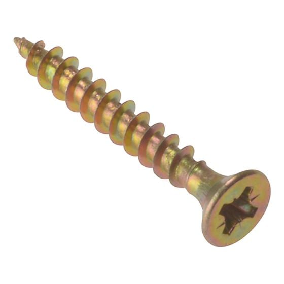 Multi-Purpose Screw, Pozi, Countersunk, Zinc Yellow Passivated, Boxed